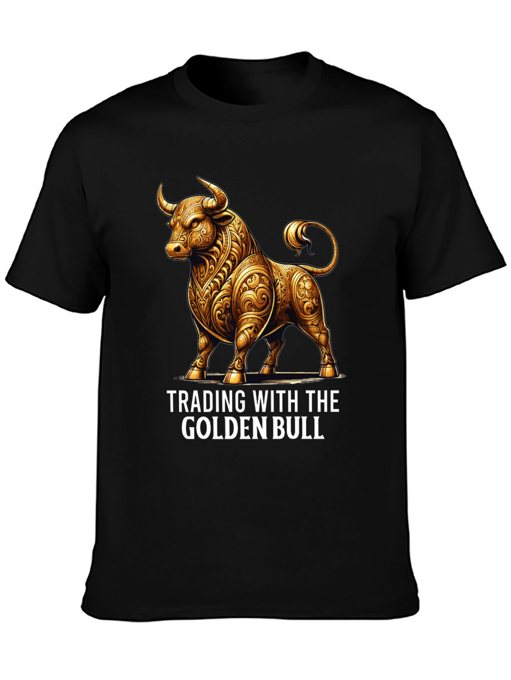 Golden Bull Trading T-Shirt - Stylish Investment Apparel