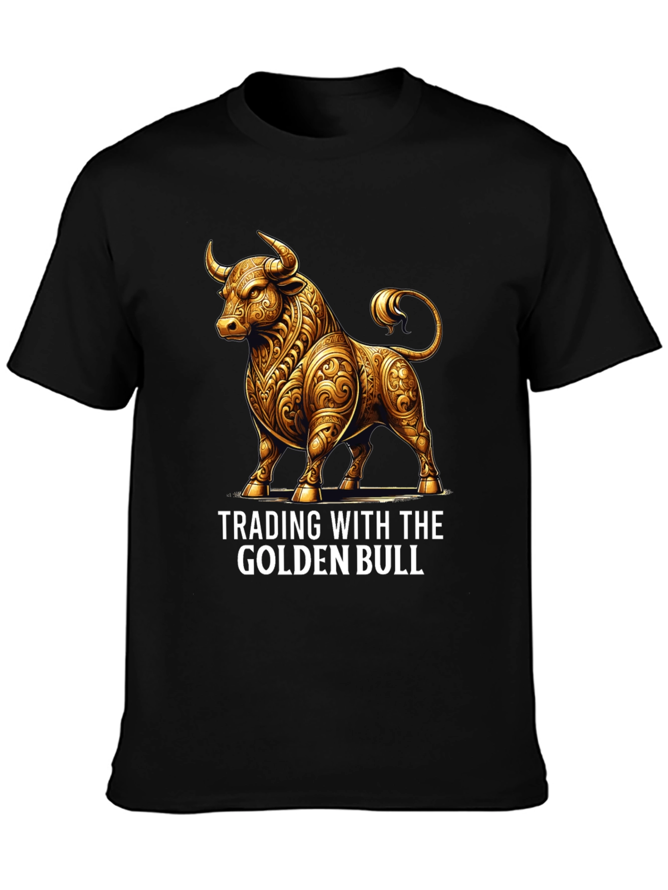 Golden Bull Trading T-Shirt - Stylish Investment Apparel