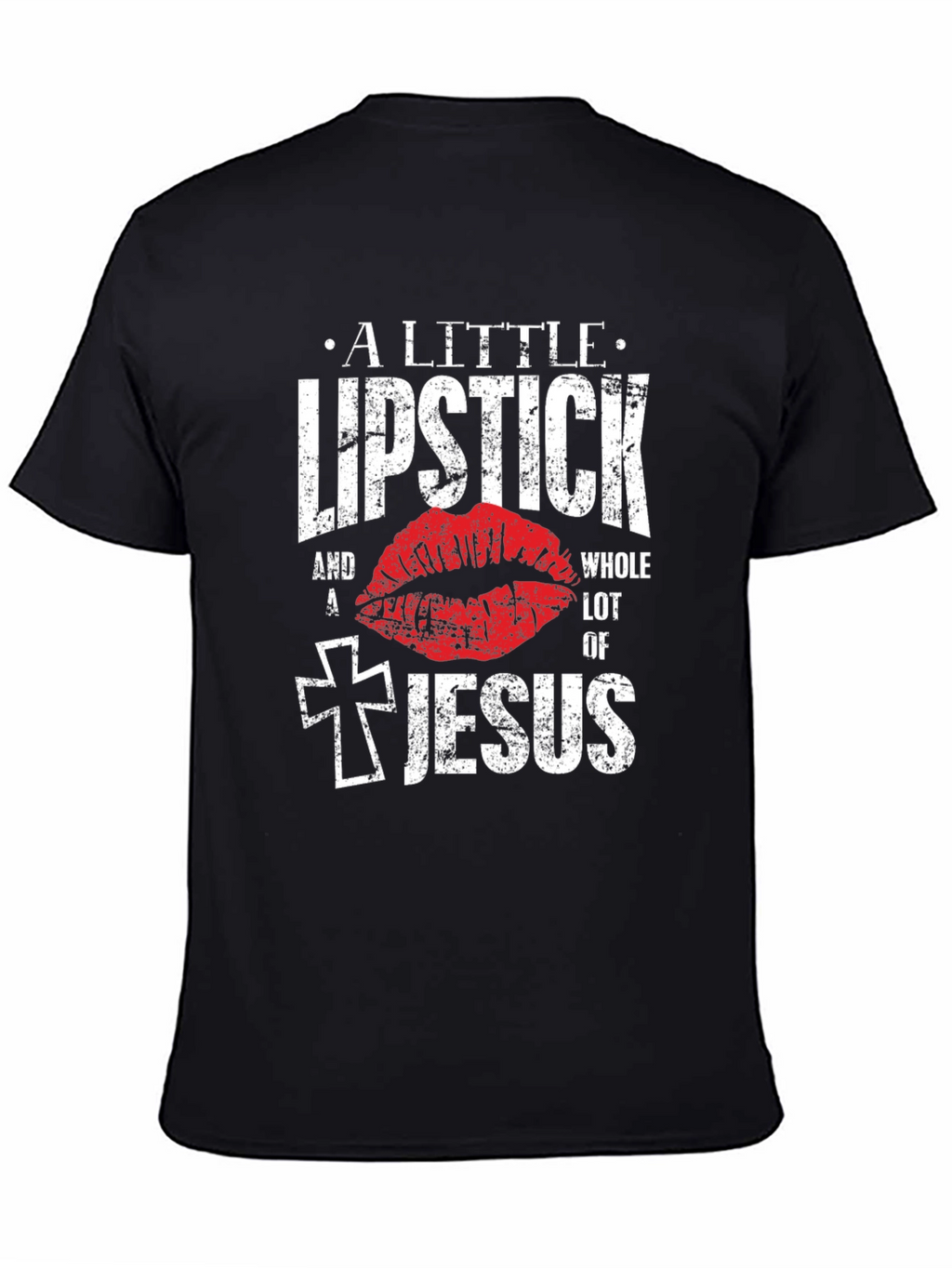 Lipstick and Jesus Graphic T-Shirt