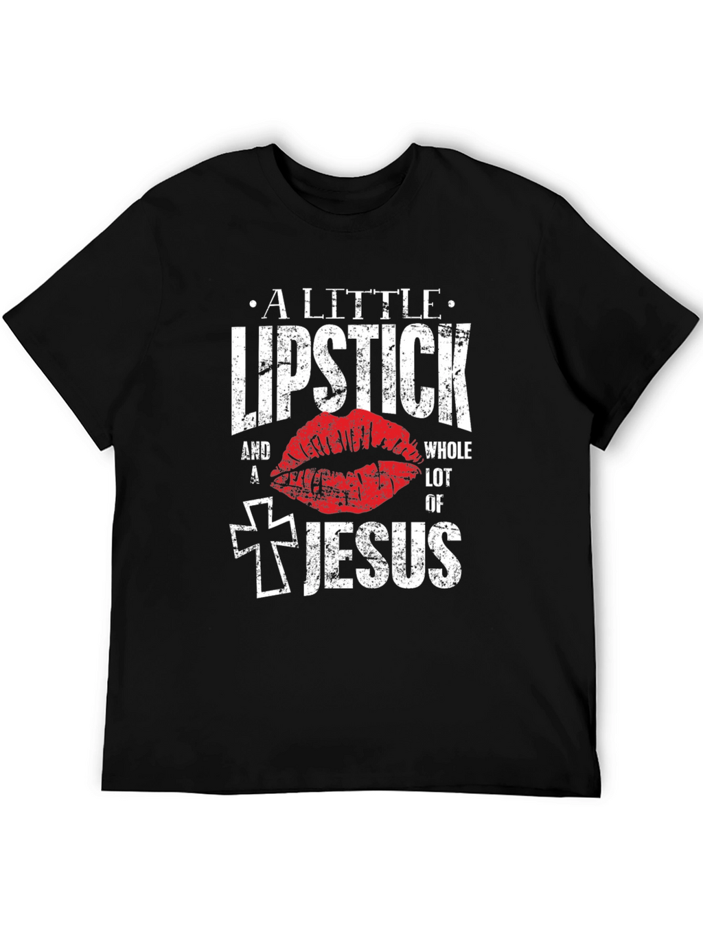 Lipstick and Jesus Graphic T-Shirt