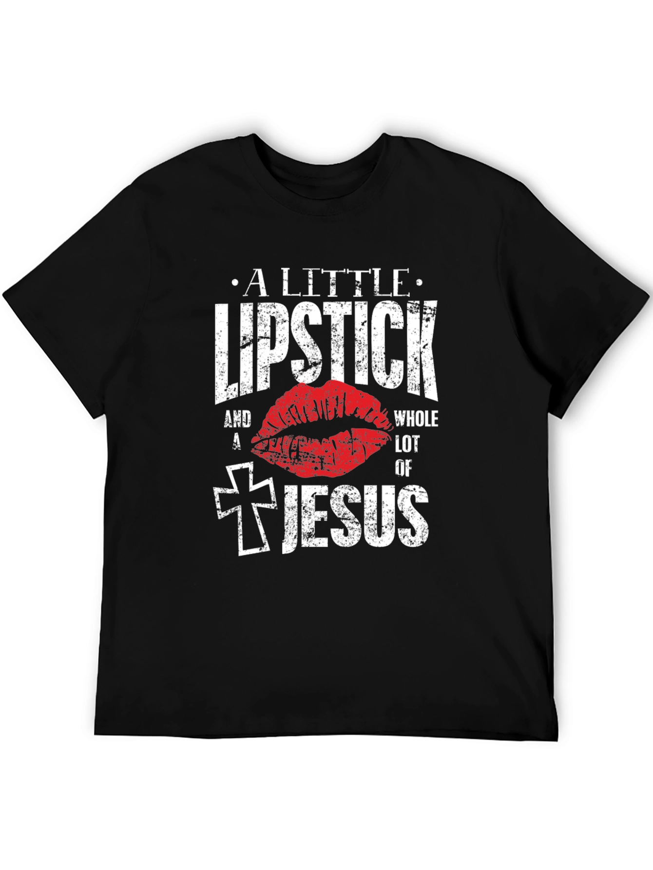 Lipstick and Jesus Graphic T-Shirt