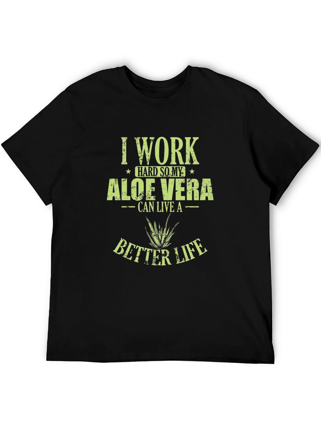 Aloe Vera Lover Black T-Shirt