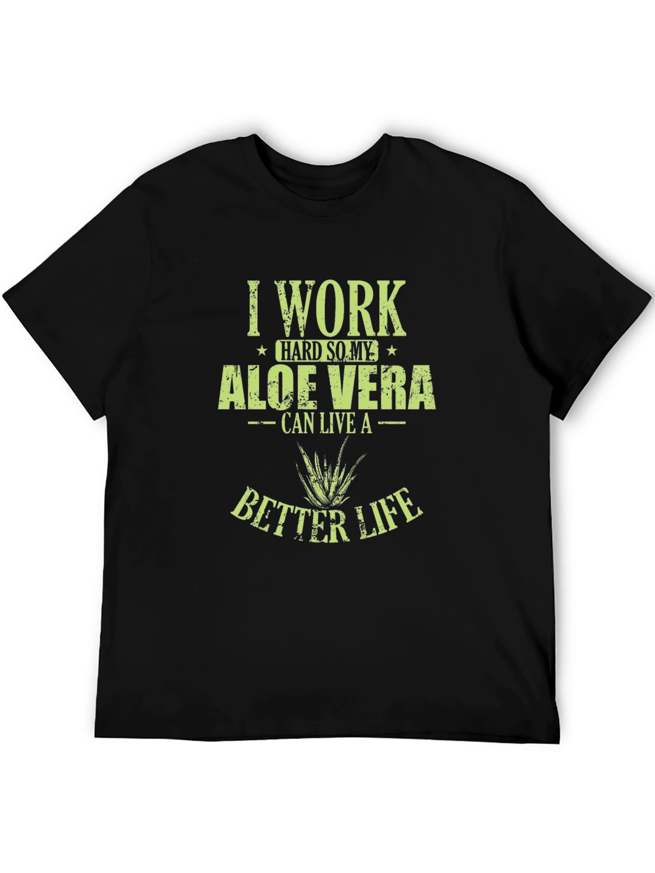 Aloe Vera Lover Black T-Shirt