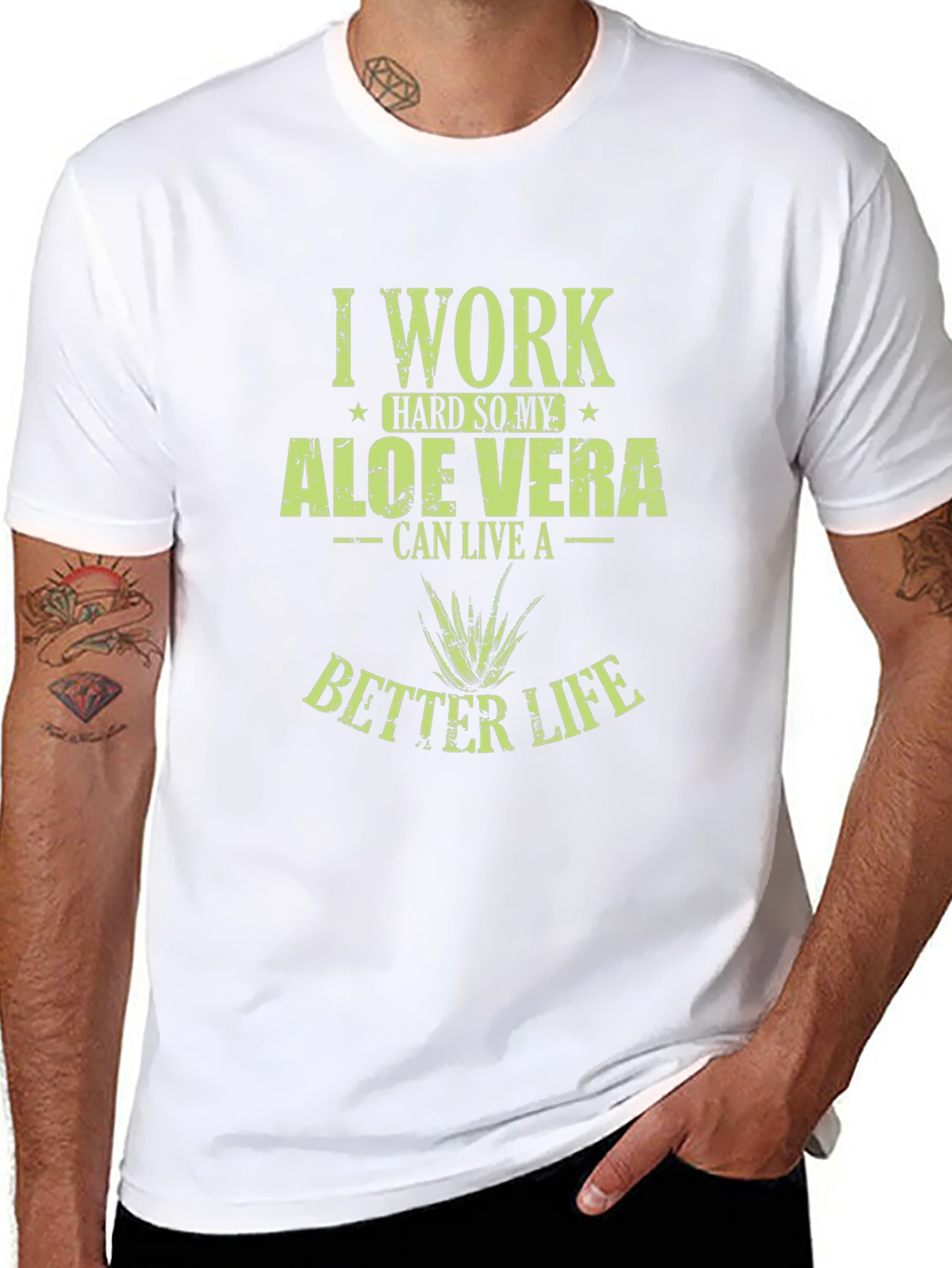 Aloe Vera Lover Black T-Shirt