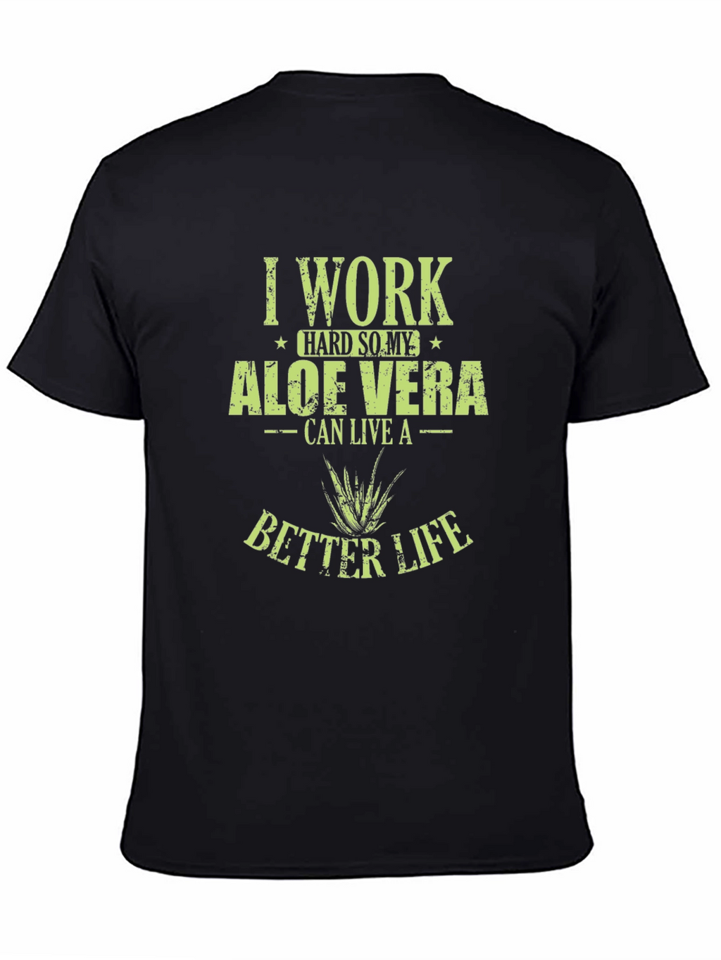 Aloe Vera Lover Black T-Shirt