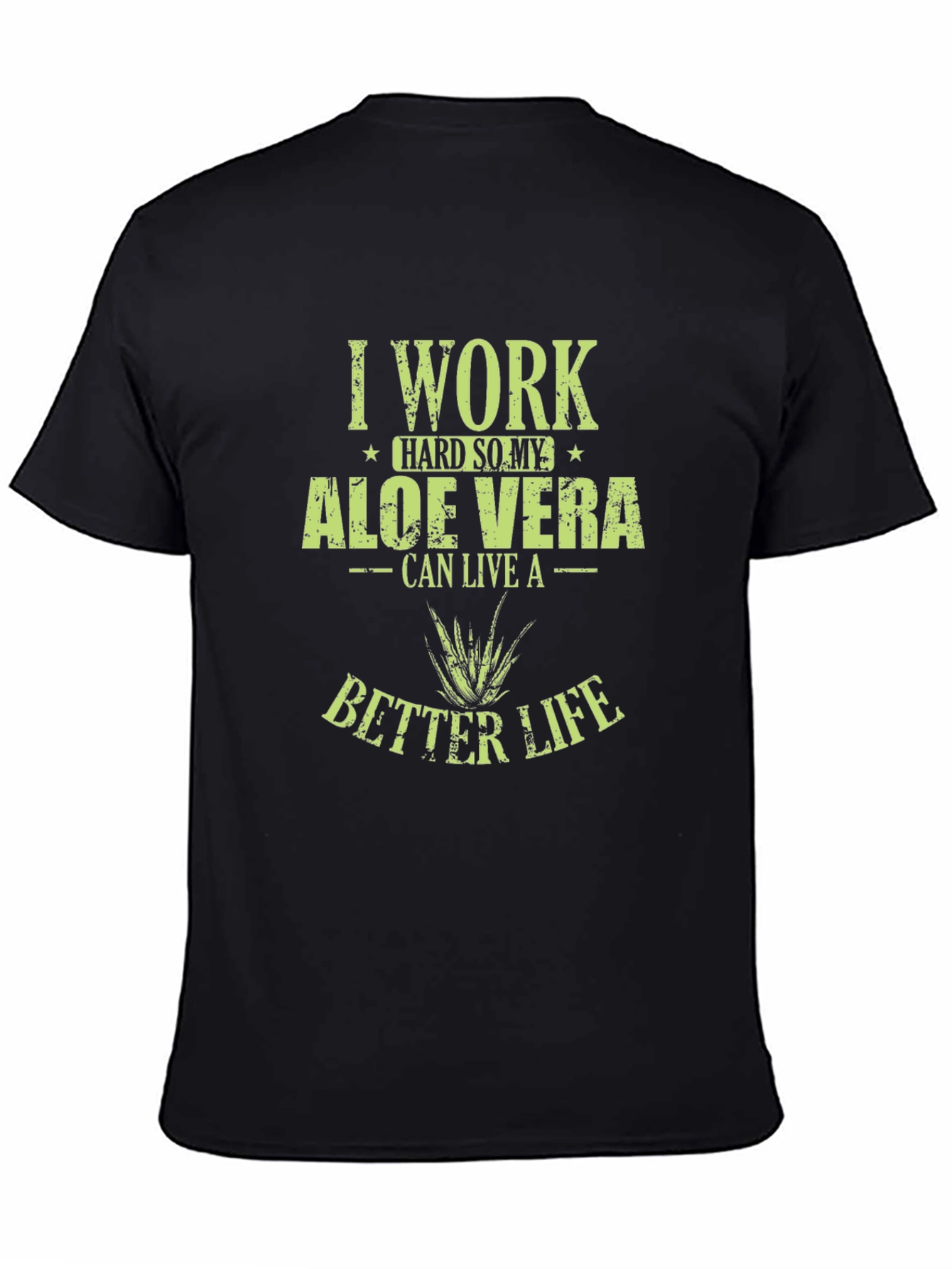 Aloe Vera Lover Black T-Shirt