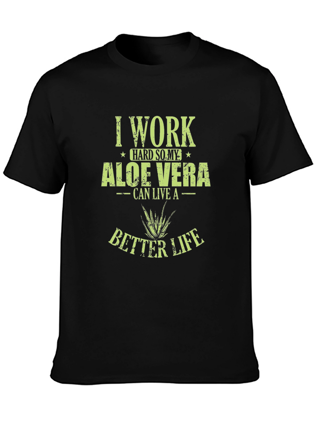 Aloe Vera Lover Black T-Shirt