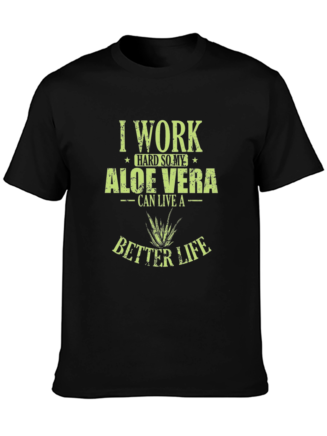 Aloe Vera Lover Black T-Shirt
