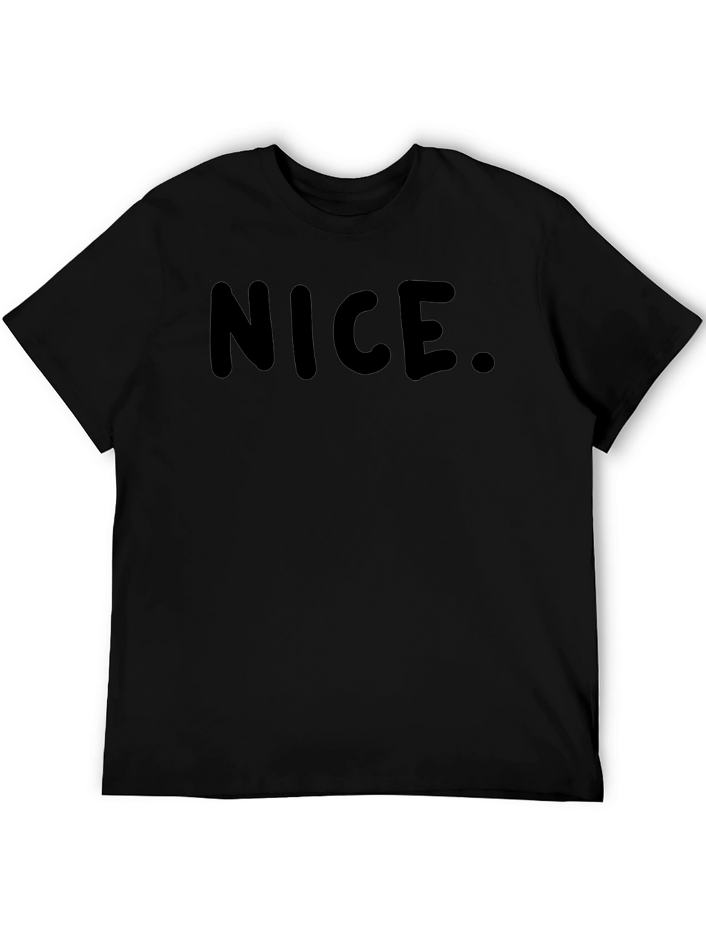 Nice. Black Graphic T-Shirt for Men
