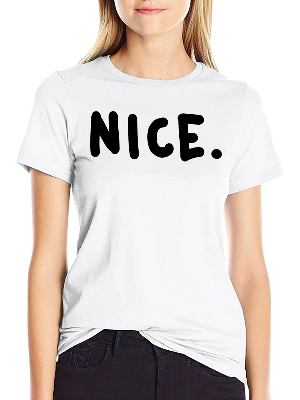 Nice. Black Graphic T-Shirt for Men