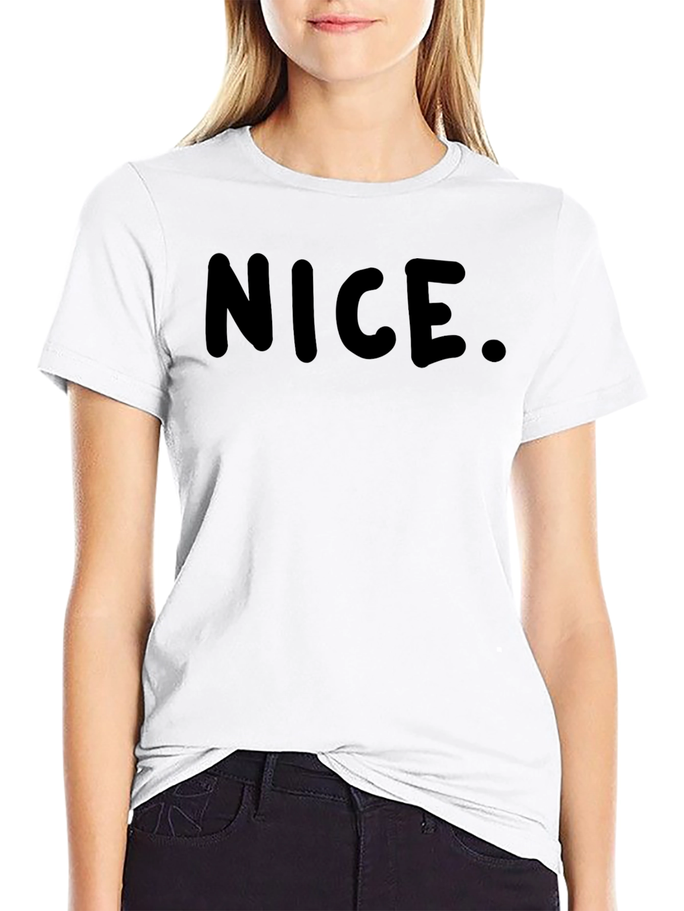 Nice. Black Graphic T-Shirt for Men