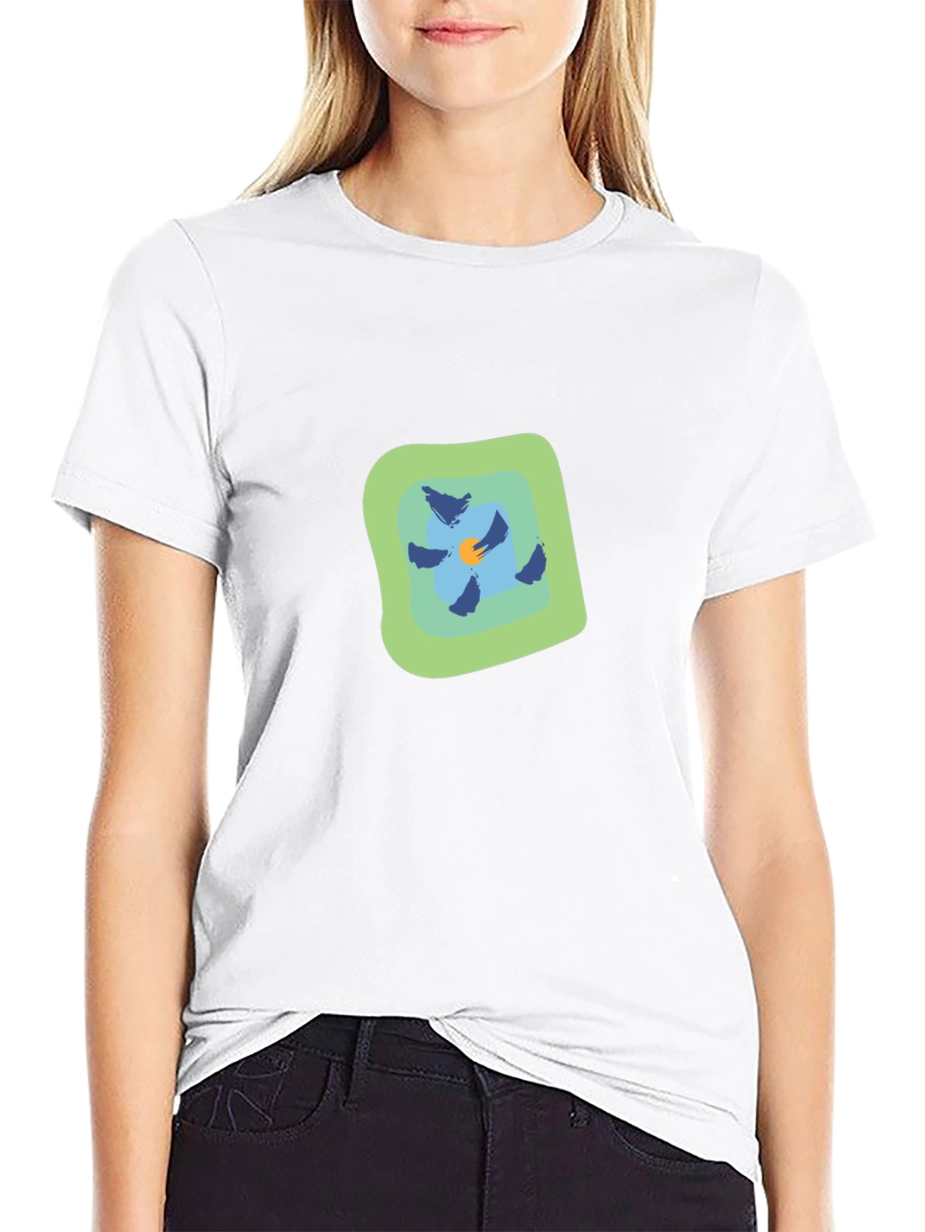 Abstract Floral Graphic T-Shirt - Modern Casual Tee
