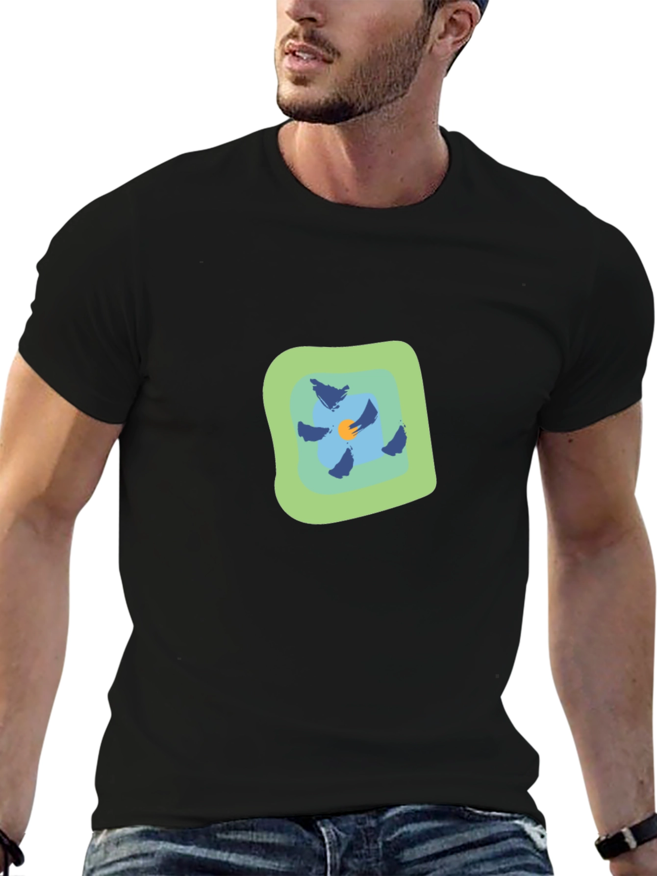 Abstract Floral Graphic T-Shirt - Modern Casual Tee