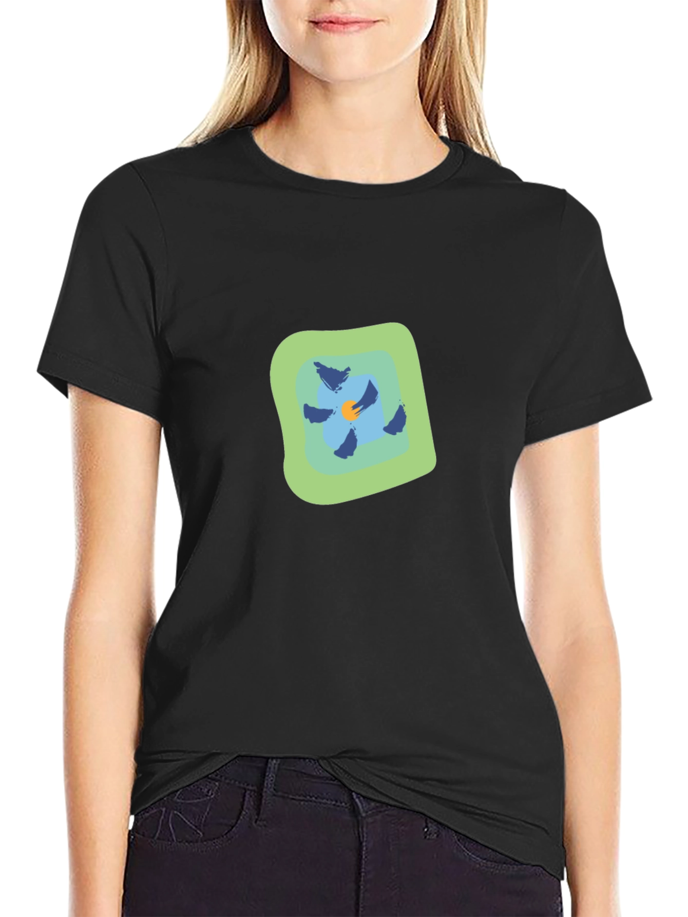 Abstract Floral Graphic T-Shirt - Modern Casual Tee