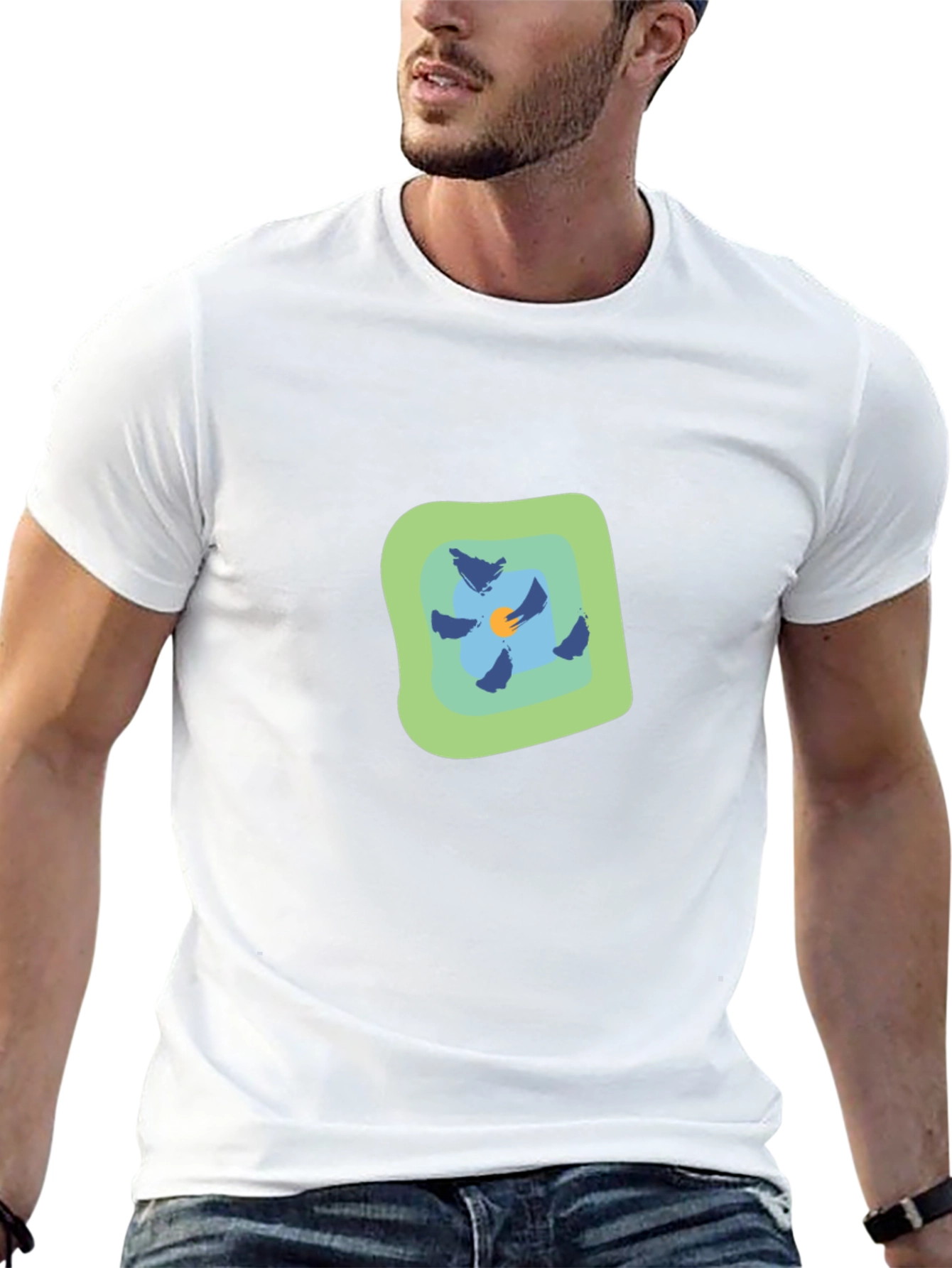 Abstract Floral Graphic T-Shirt - Modern Casual Tee
