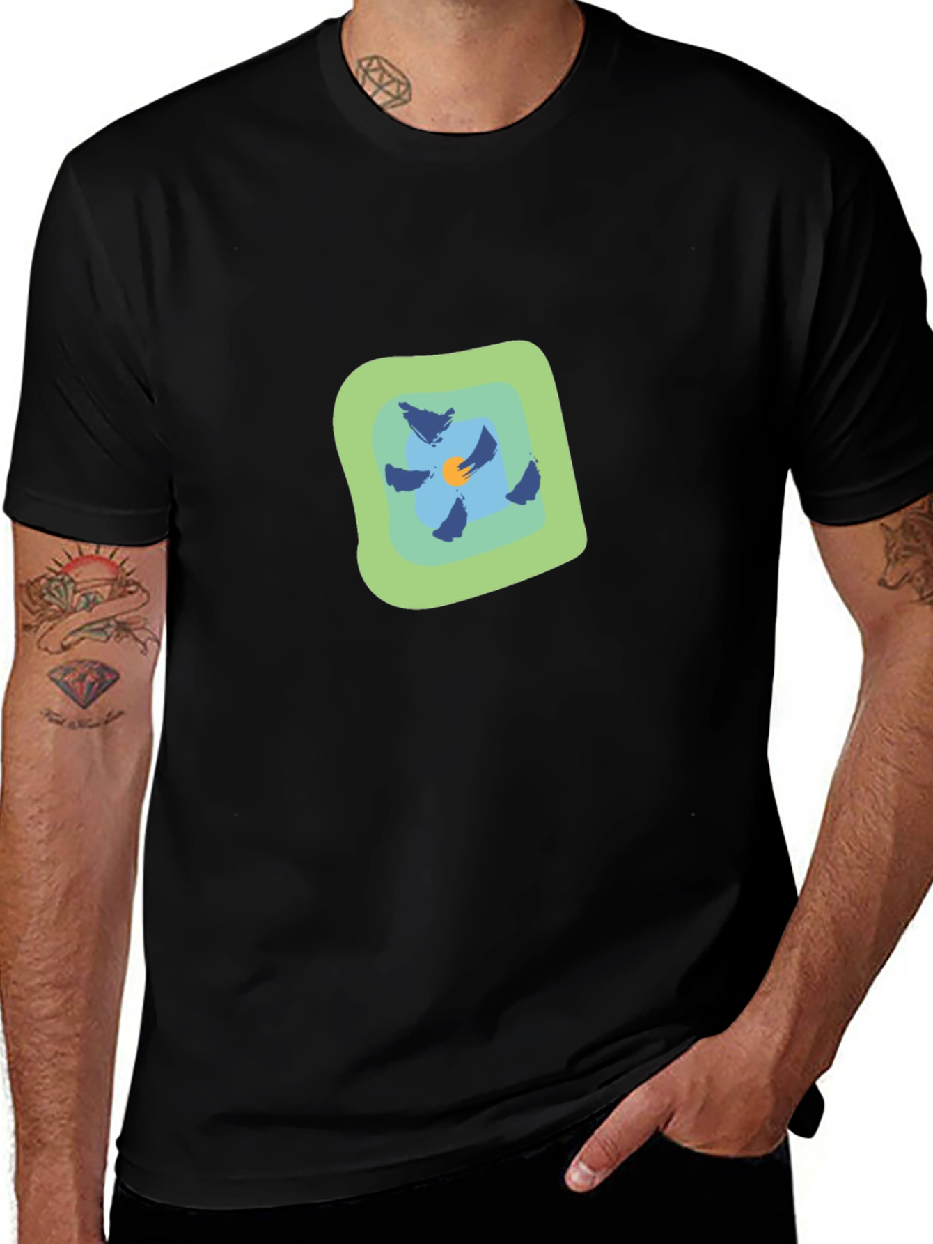 Abstract Floral Graphic T-Shirt - Modern Casual Tee
