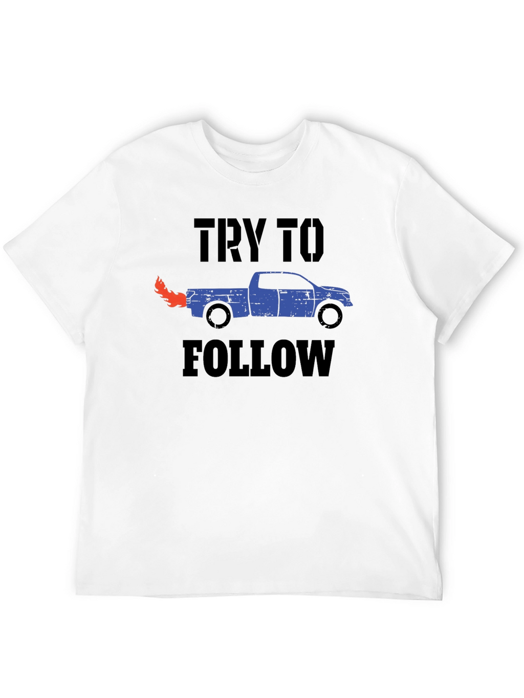 Try To Follow Truck Graphic Tee - Black