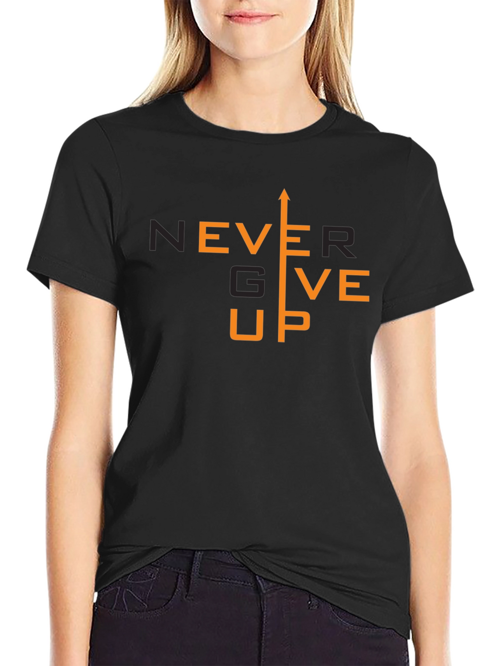 Never Give Up Graphic T-Shirt - Motivational Tee
