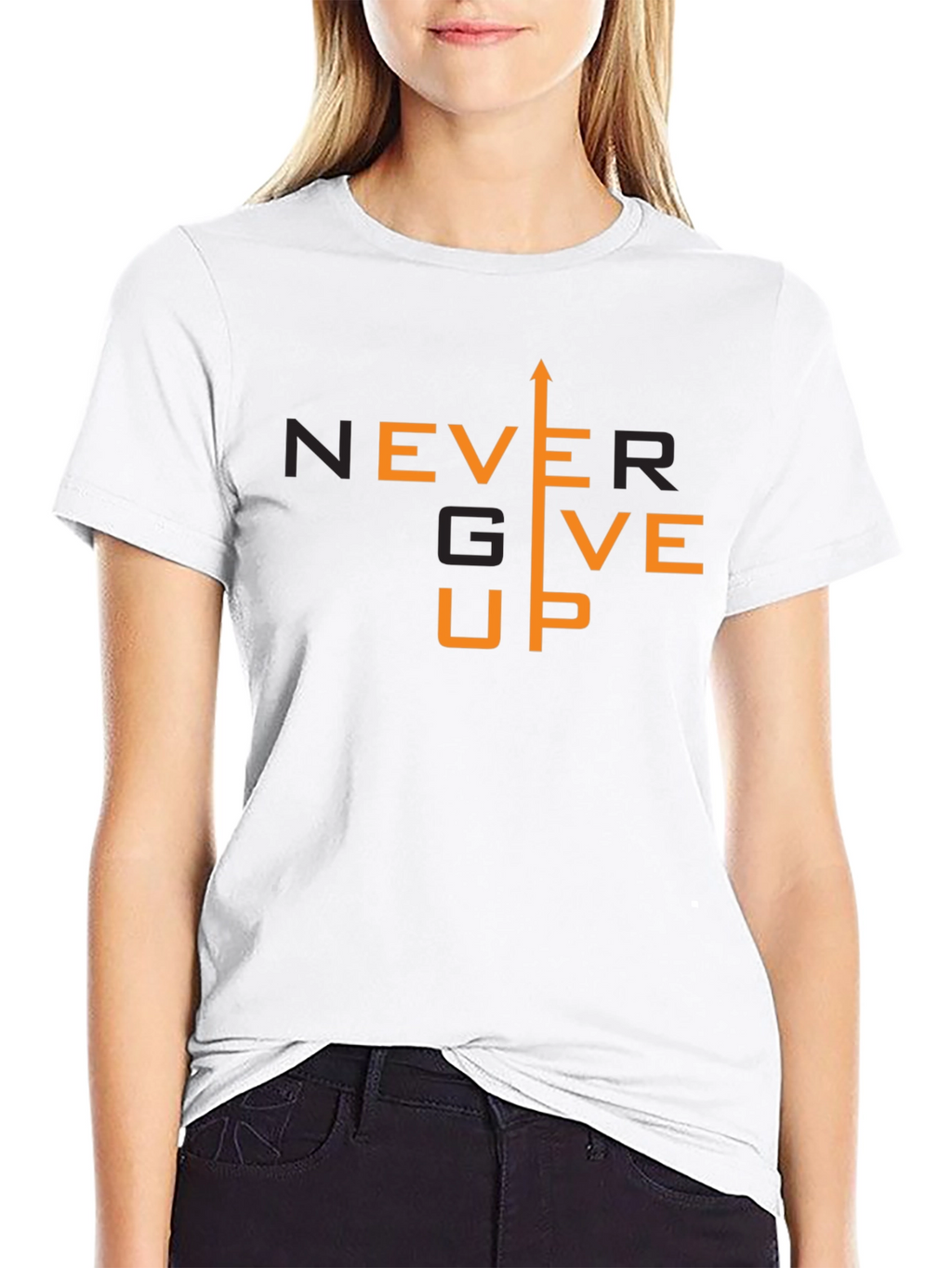 Never Give Up Graphic T-Shirt - Motivational Tee