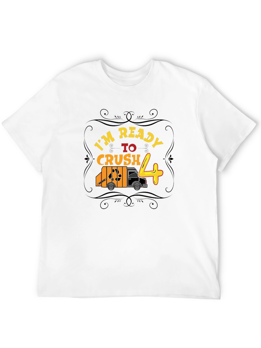 Ready to Crush 4th Birthday Garbage Truck T-Shirt