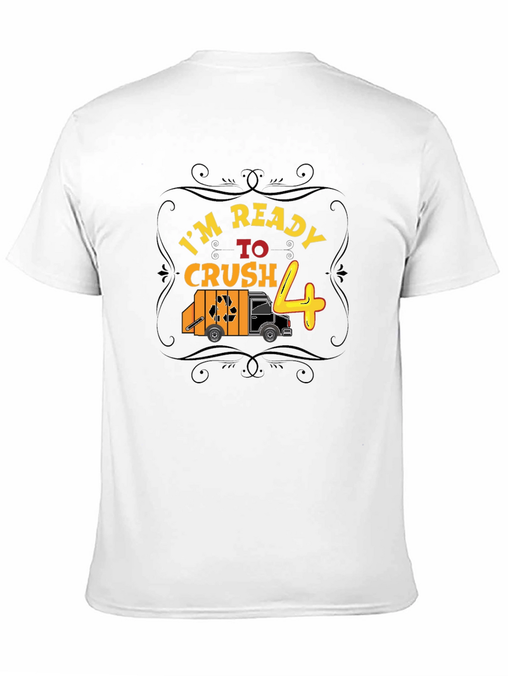 Ready to Crush 4th Birthday Garbage Truck T-Shirt