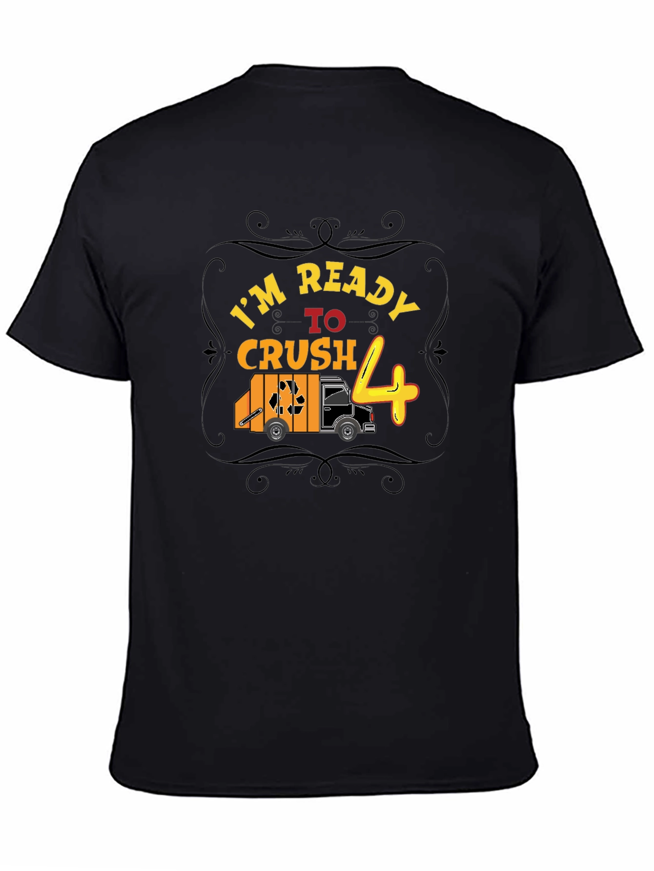 Ready to Crush 4th Birthday Garbage Truck T-Shirt