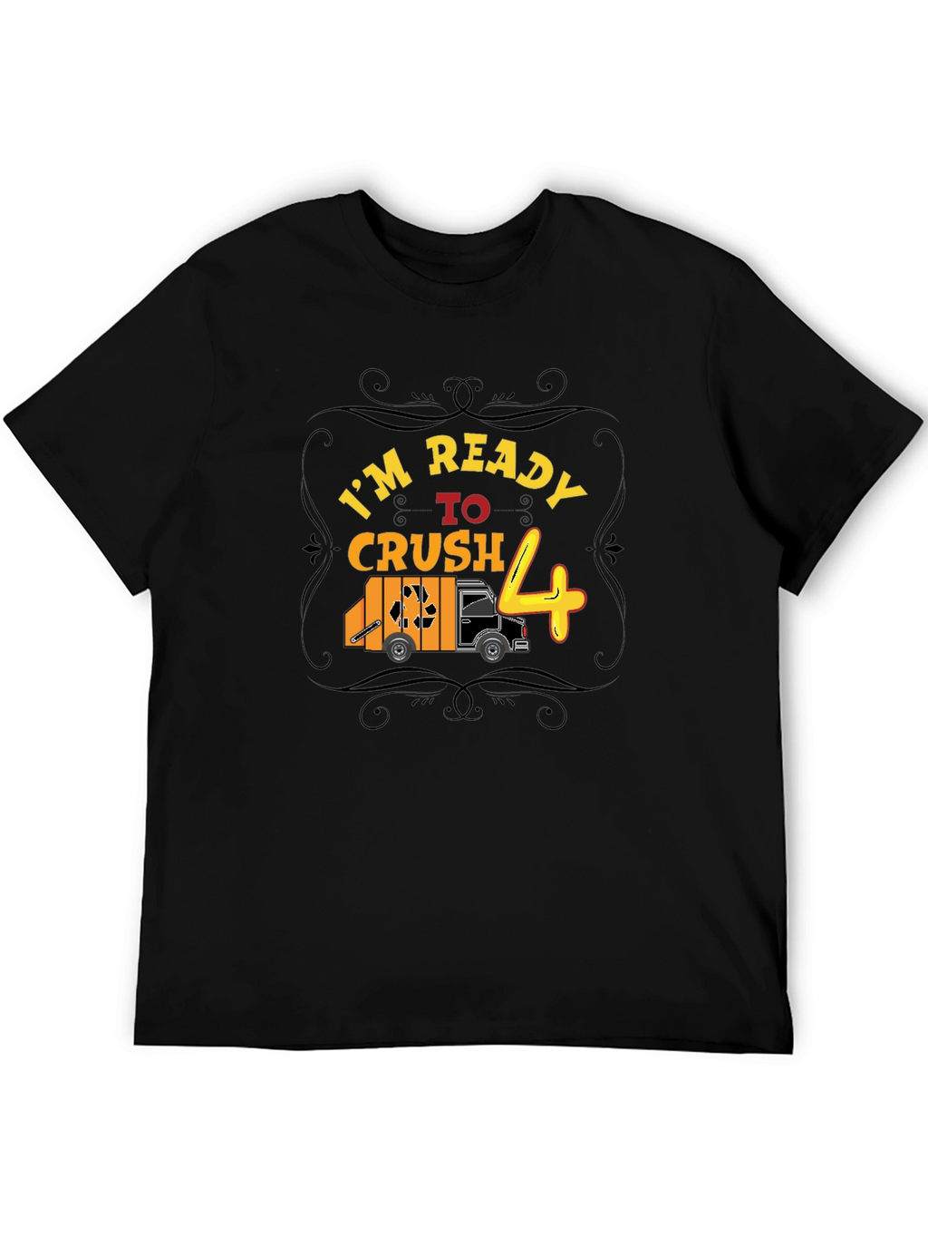 Ready to Crush 4th Birthday Garbage Truck T-Shirt