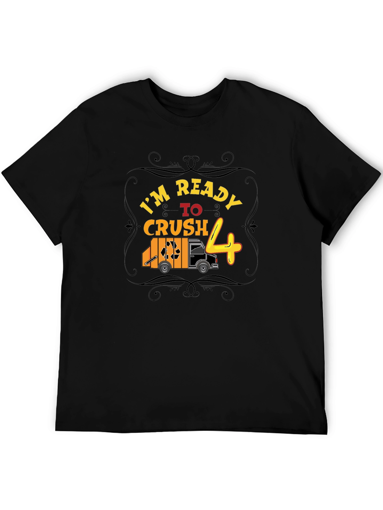 Ready to Crush 4th Birthday Garbage Truck T-Shirt