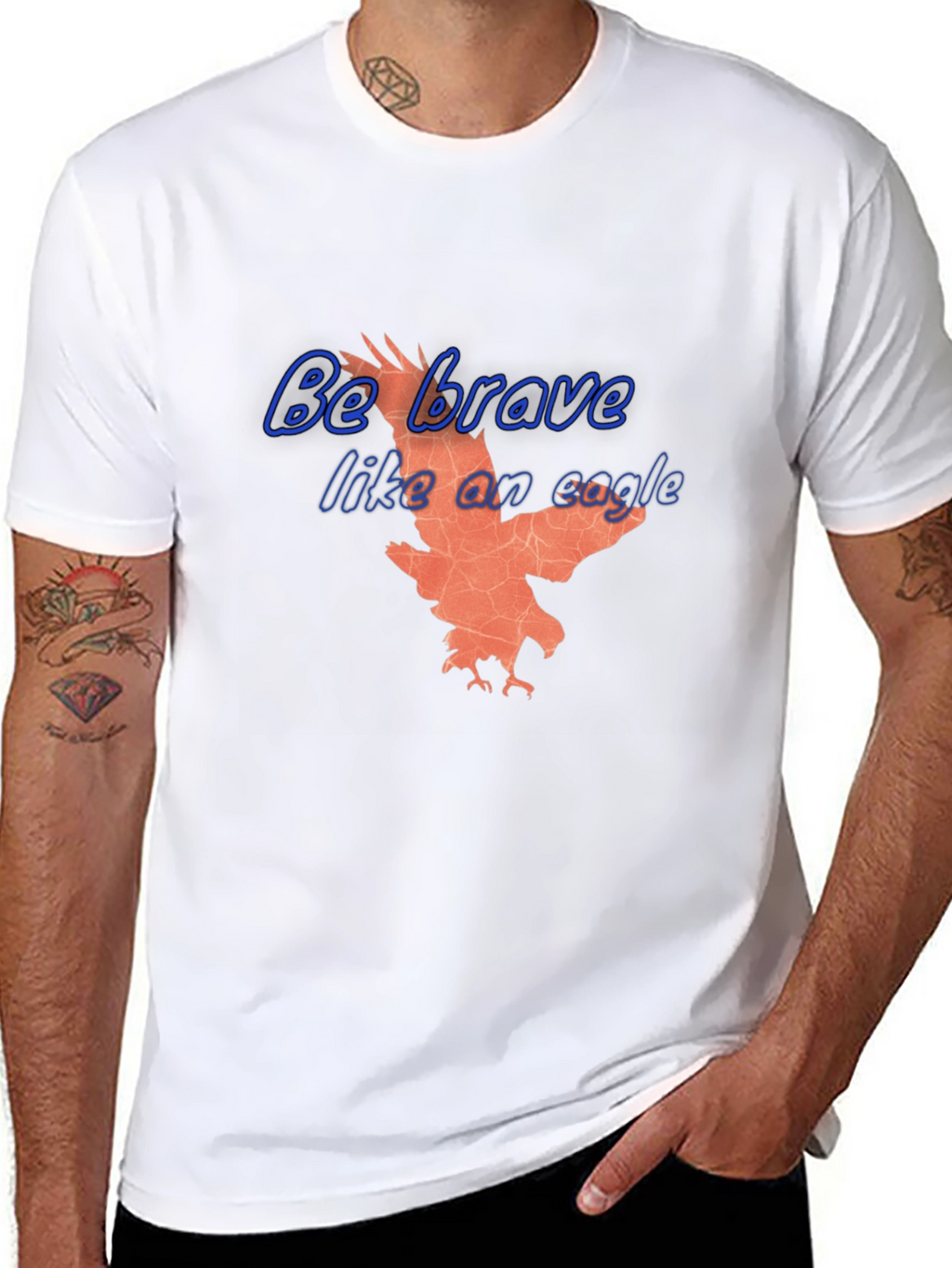 Be Brave Like an Eagle T-Shirt - Black