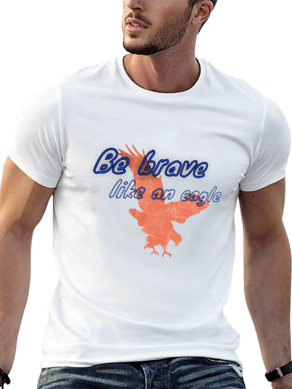 Be Brave Like an Eagle T-Shirt - Black