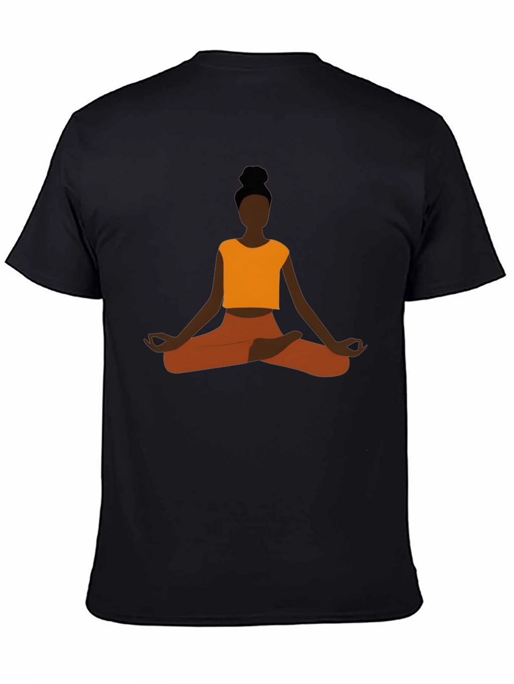 Yoga Meditation Graphic Tee - Mens Black T-Shirt