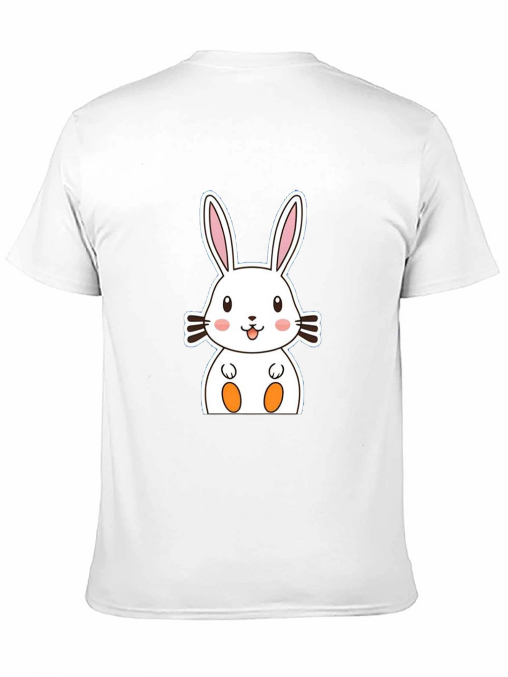 Cute Bunny Graphic Tee - Black Cotton Comfort