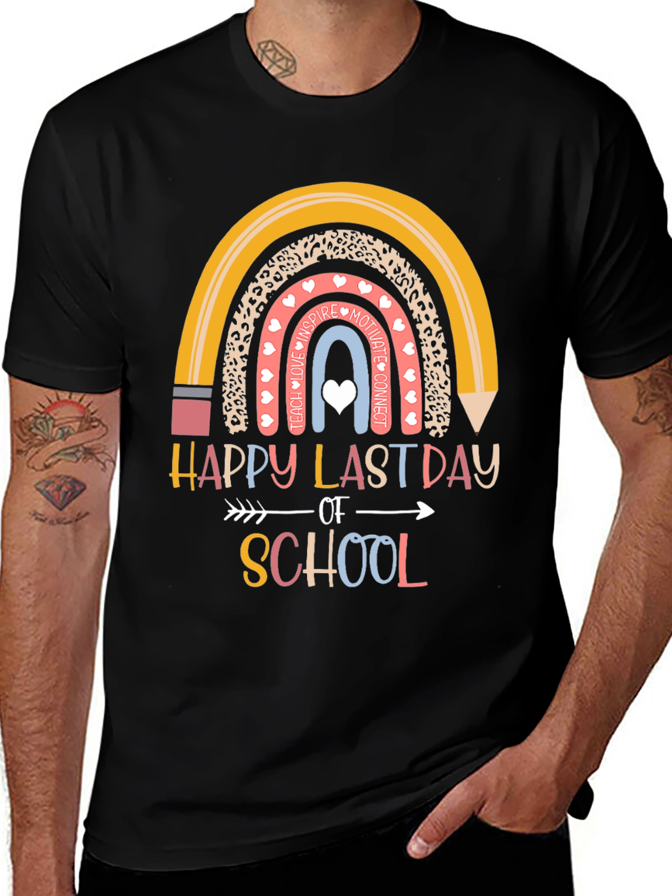 Happy Last Day of School Rainbow T-Shirt
