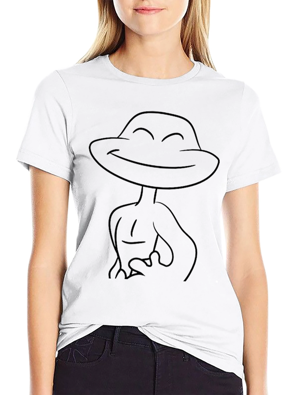Smiling Frog Graphic Black T-Shirt