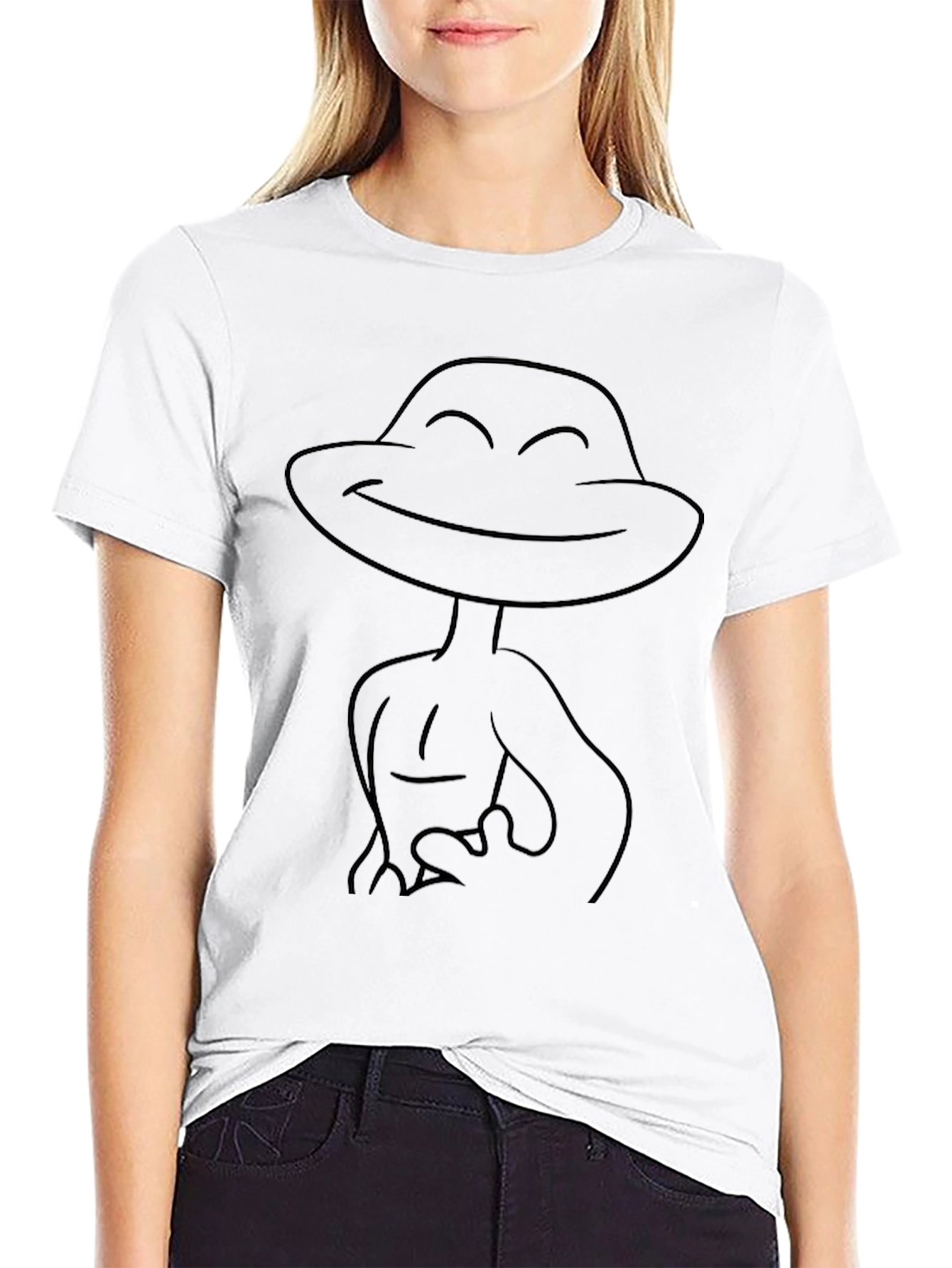 Smiling Frog Graphic Black T-Shirt