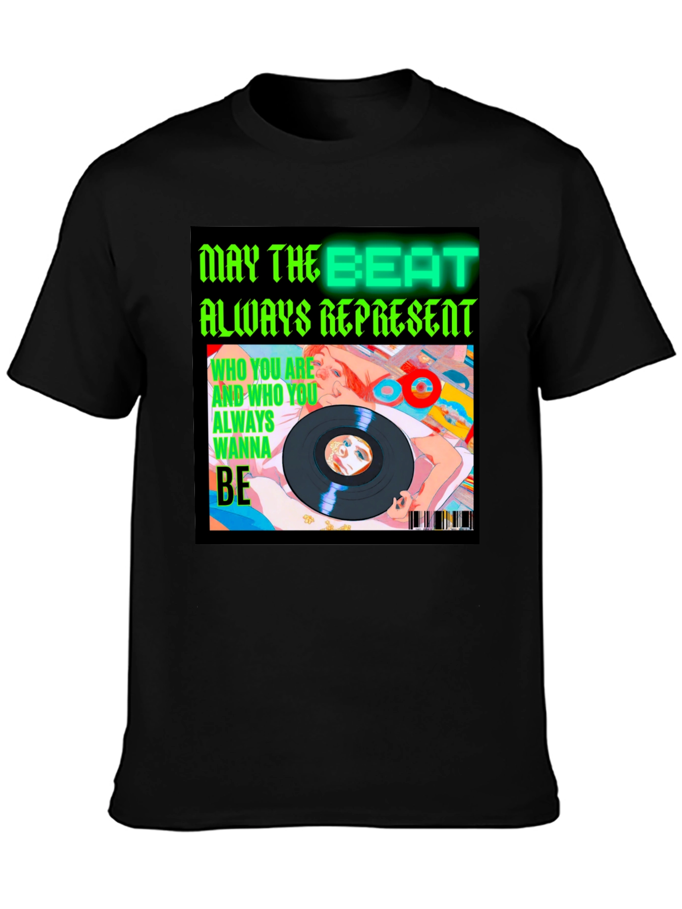 Beat Always Represents Black Graphic Tee