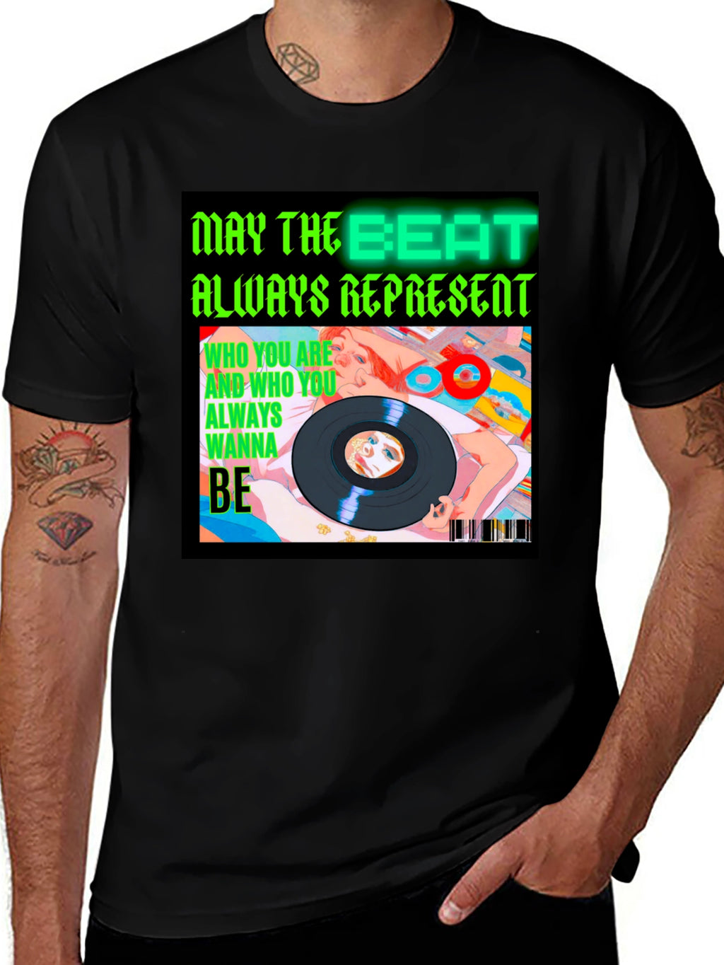 Beat Always Represents Black Graphic Tee