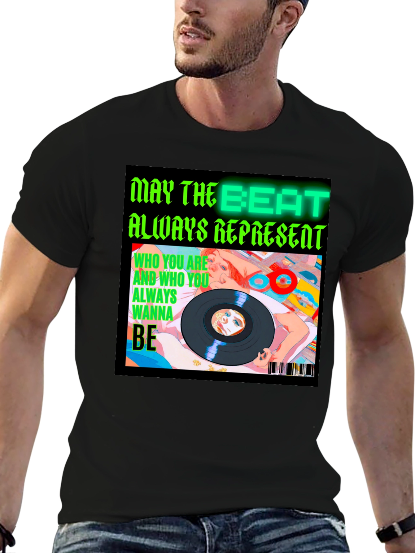 Beat Always Represents Black Graphic Tee