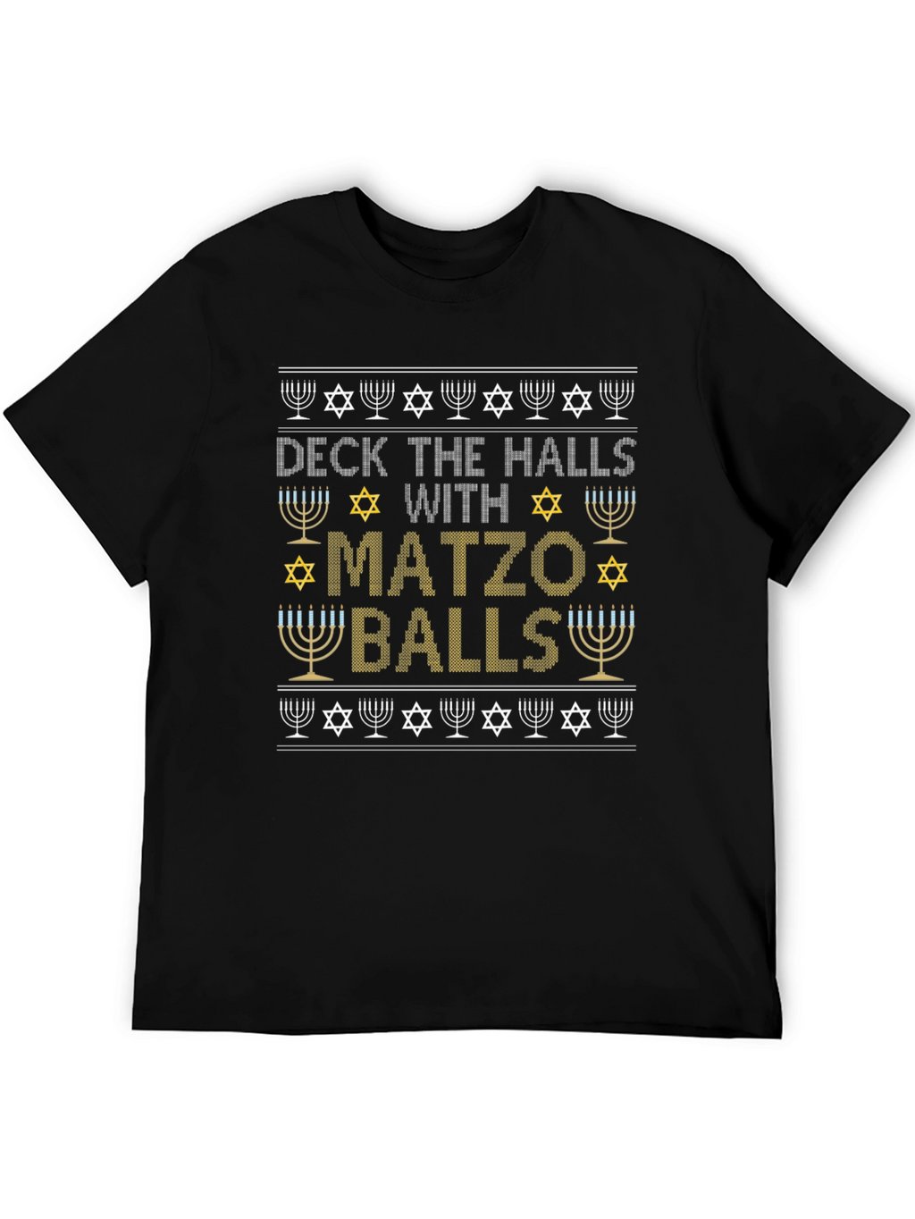 Deck the Halls with Matzo Balls Hanukkah T-Shirt