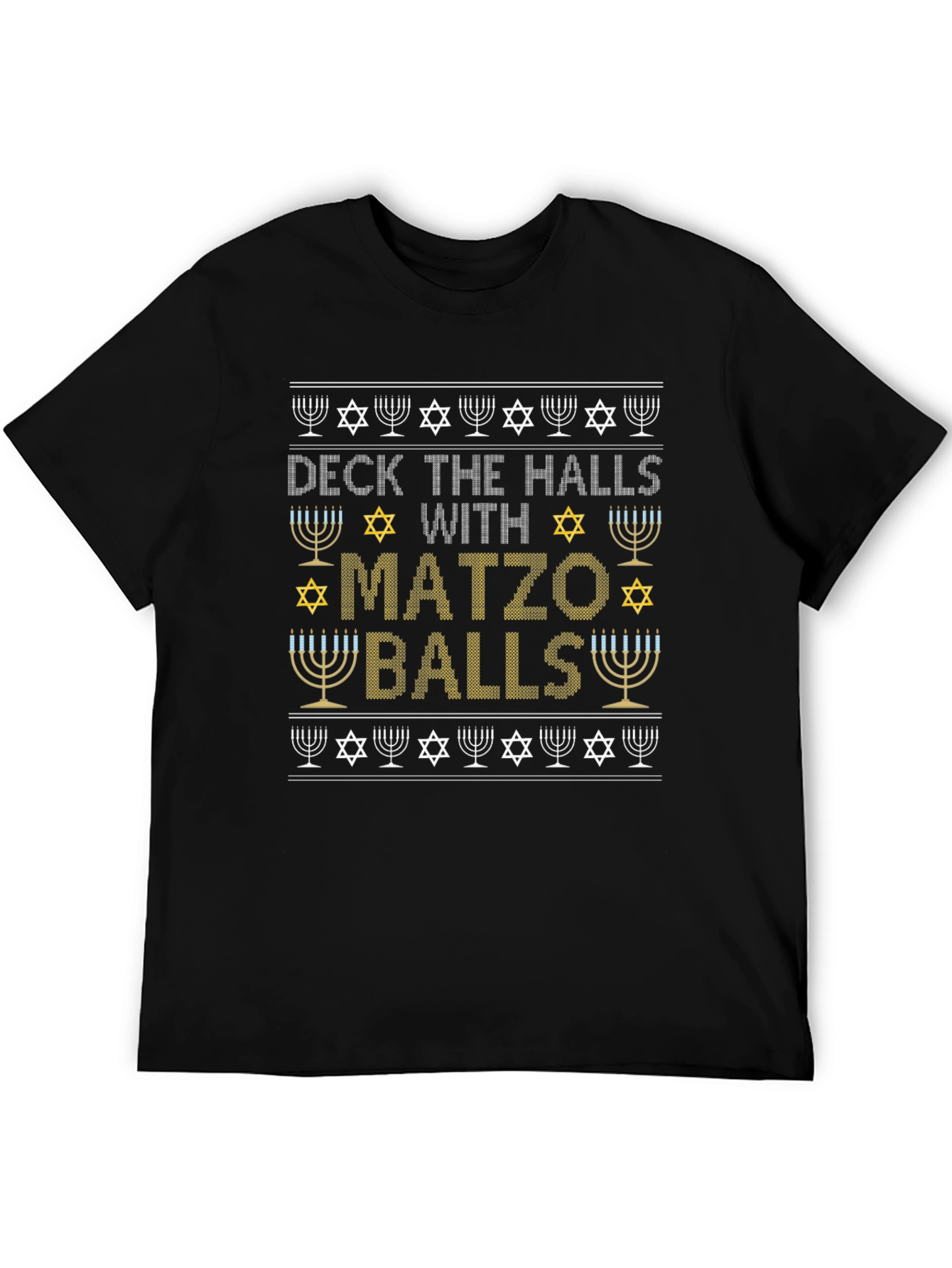 Deck the Halls with Matzo Balls Hanukkah T-Shirt
