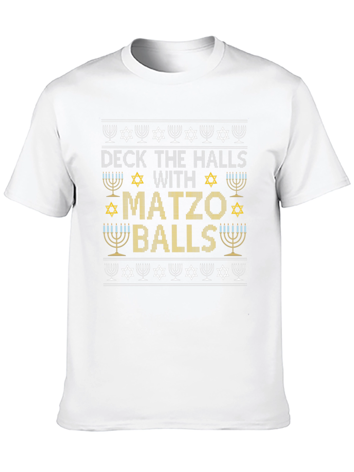 Deck the Halls with Matzo Balls Hanukkah T-Shirt