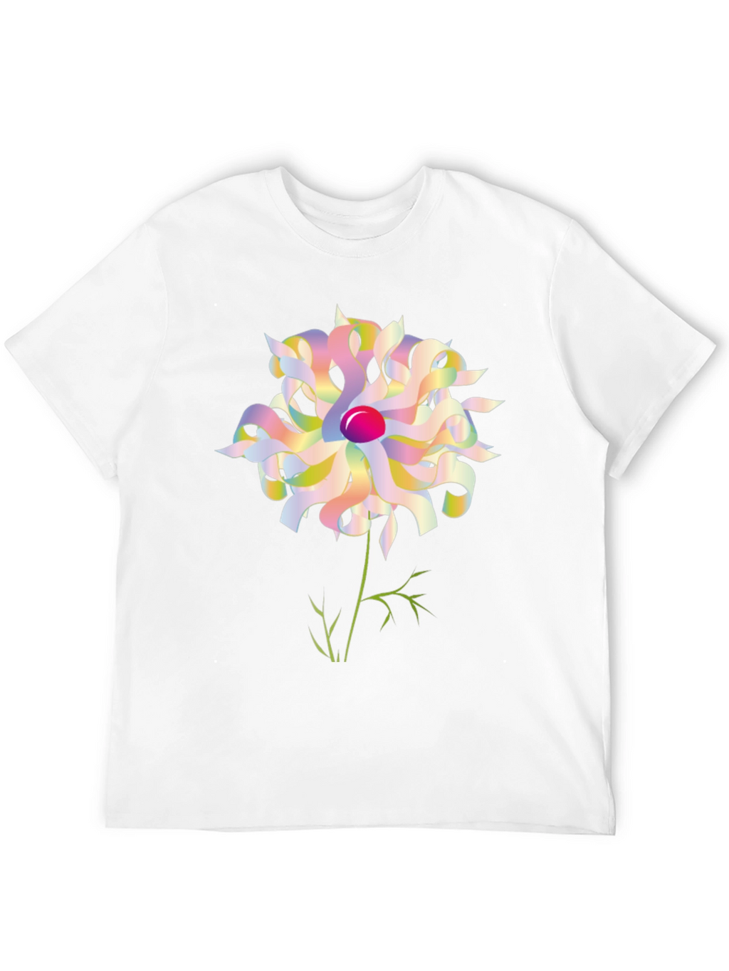 Abstract Floral Graphic Tee - Black Unisex Shirt