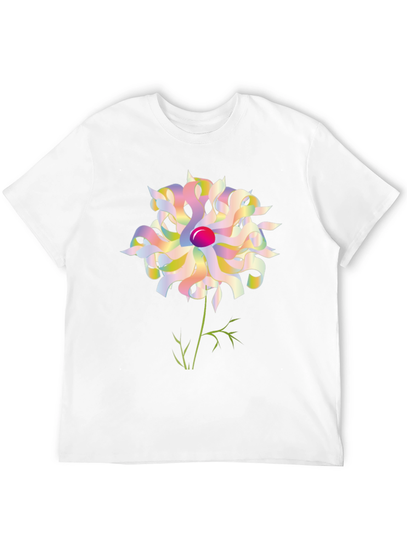Abstract Floral Graphic Tee - Black Unisex Shirt