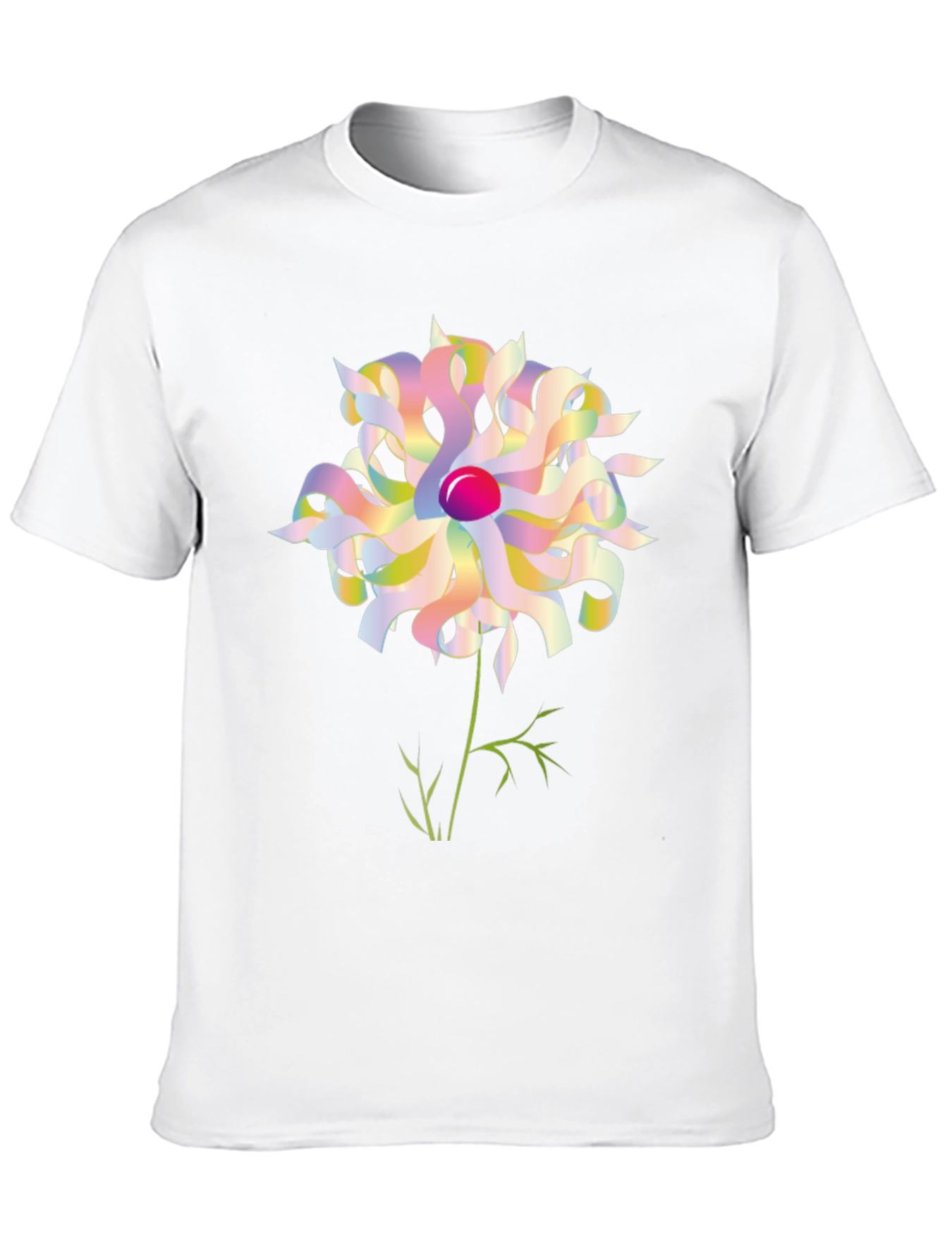 Abstract Floral Graphic Tee - Black Unisex Shirt