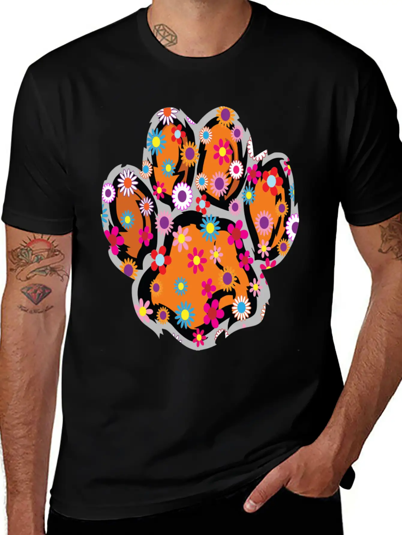 A Baby Tiger With Flowers, Cute Baby Tiger Classic Cotton Tee – Unisex Comfort For Any Season