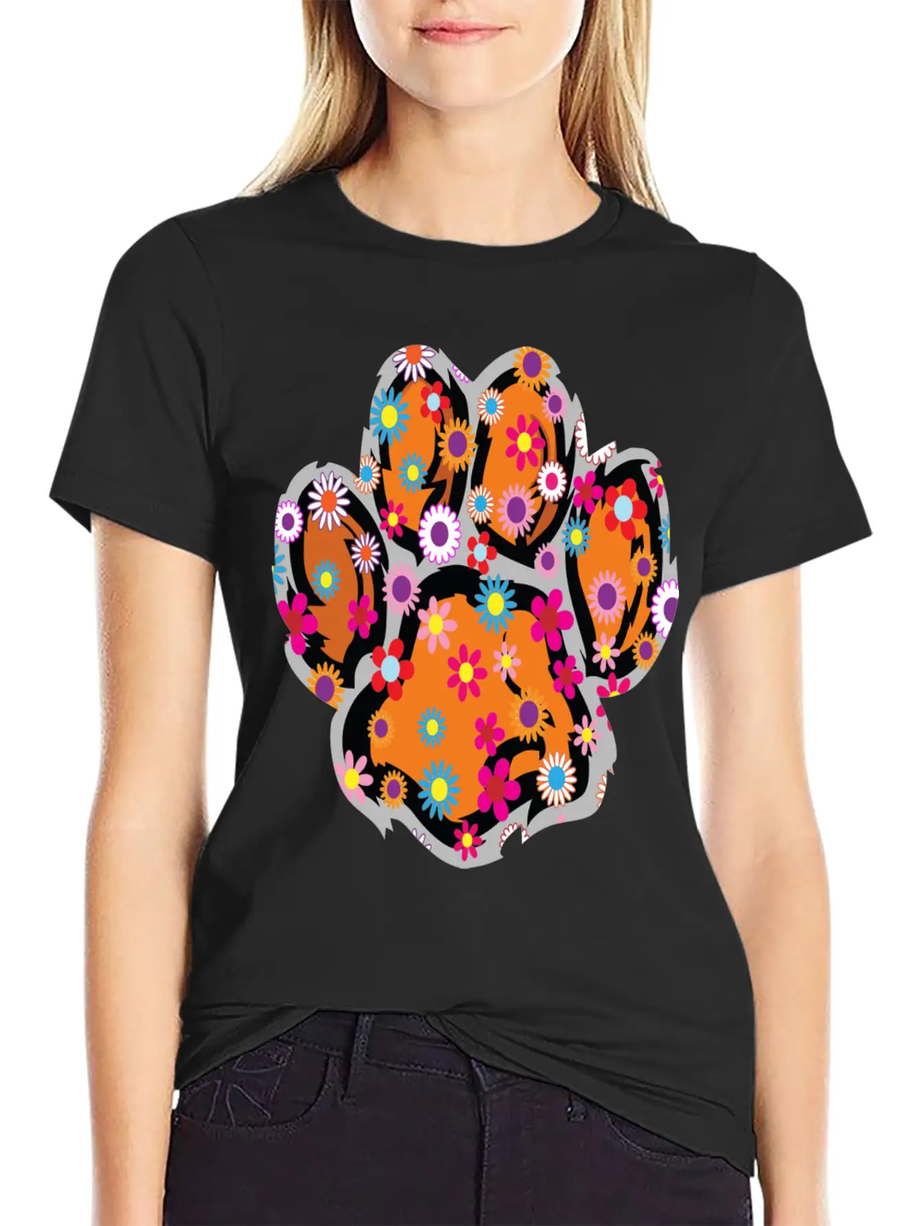 A Baby Tiger With Flowers, Cute Baby Tiger Classic Cotton Tee – Unisex Comfort For Any Season