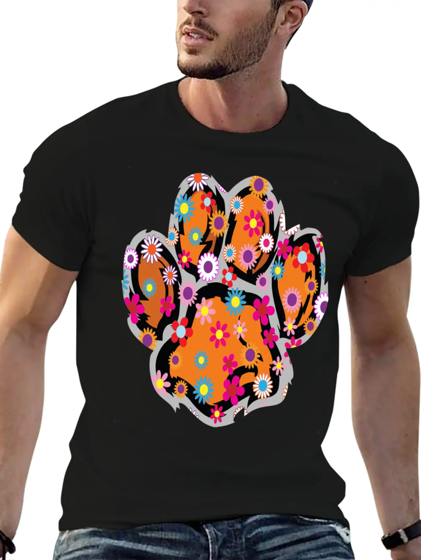 A Baby Tiger With Flowers, Cute Baby Tiger Classic Cotton Tee – Unisex Comfort For Any Season