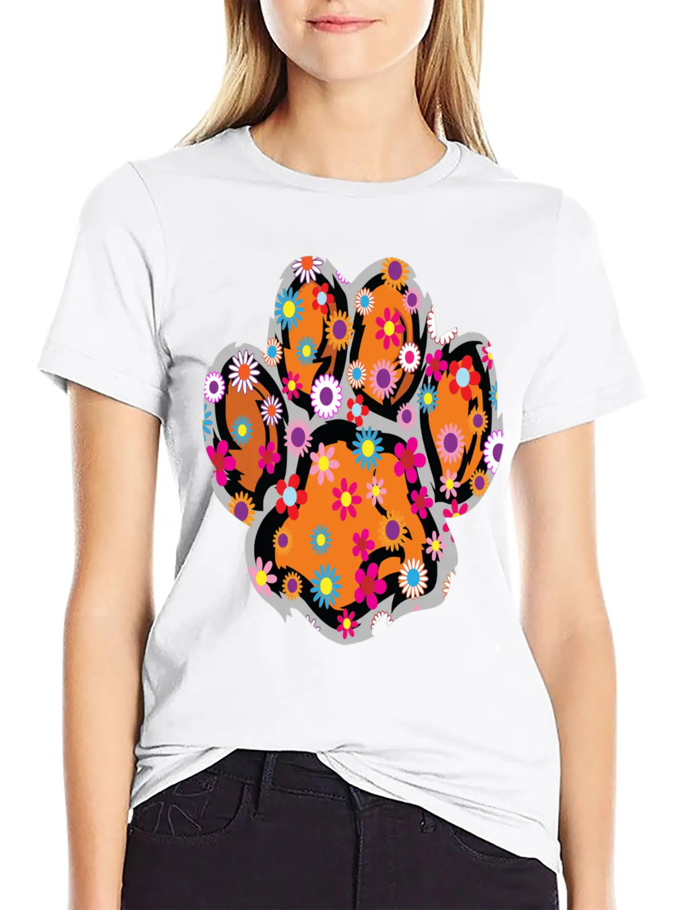 A Baby Tiger With Flowers, Cute Baby Tiger Classic Cotton Tee – Unisex Comfort For Any Season
