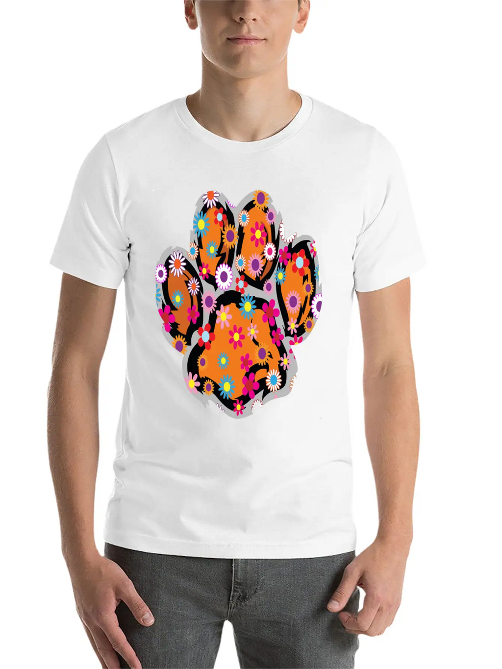 A Baby Tiger With Flowers, Cute Baby Tiger Classic Cotton Tee – Unisex Comfort For Any Season