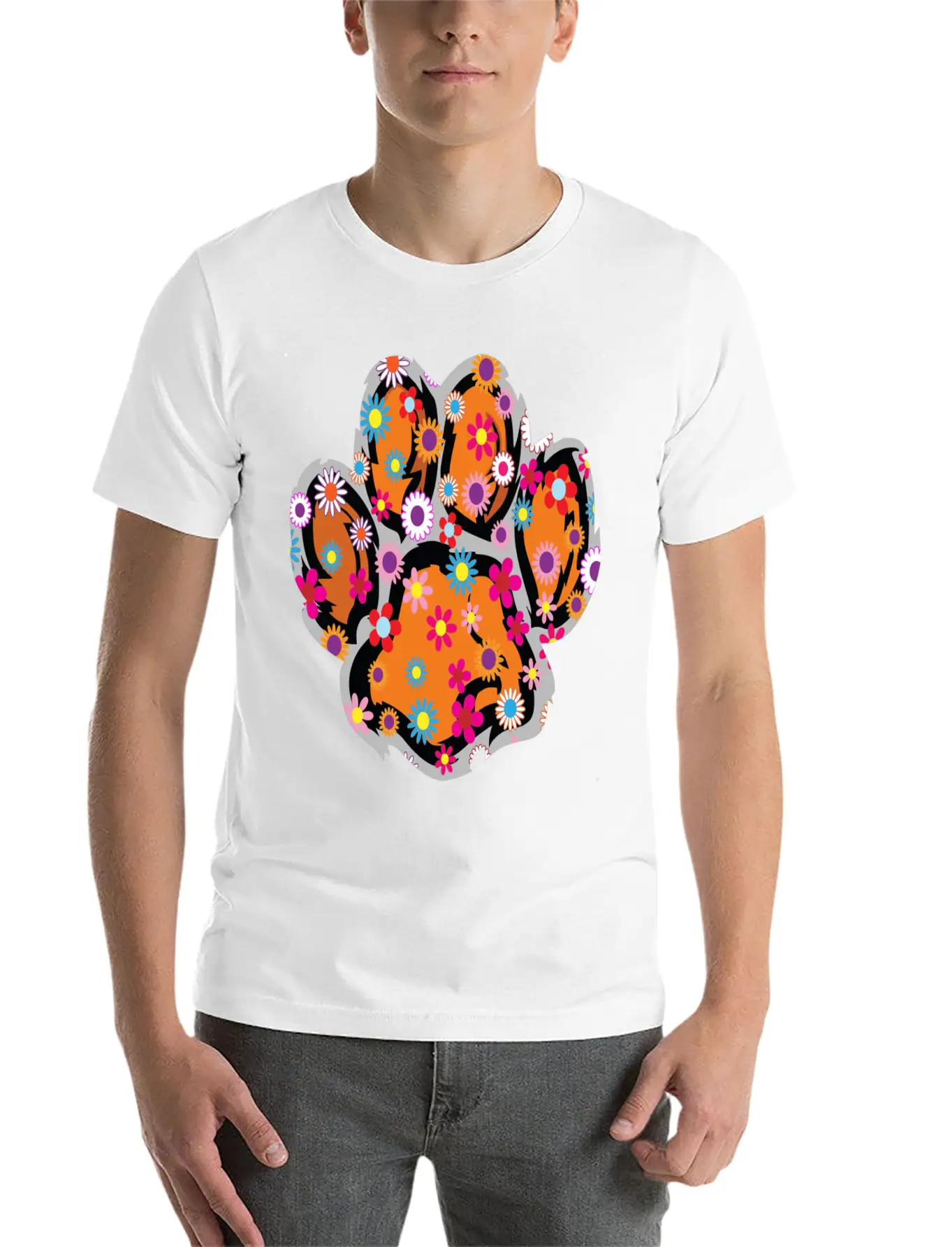 A Baby Tiger With Flowers, Cute Baby Tiger Classic Cotton Tee – Unisex Comfort For Any Season